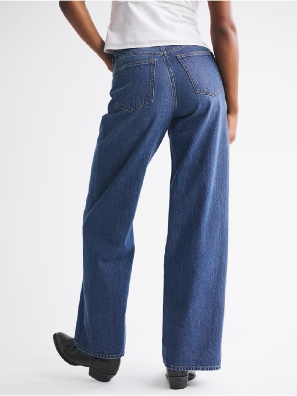 Abercrombie & Fitch The Wide Leg High Rise Curve Love Jeans NWT Size 26 Long - Picture 5 of 13